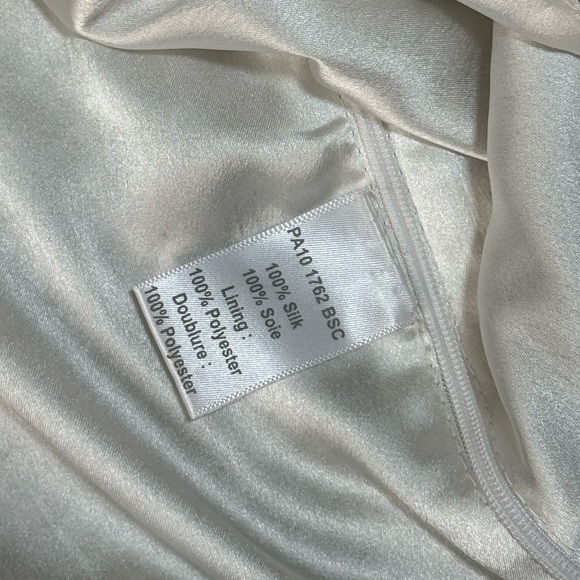 Revolve PARKER Justina Silk Silver Rhinestone Beaded Halter Tank Top Racerback - Picture 7 of 7